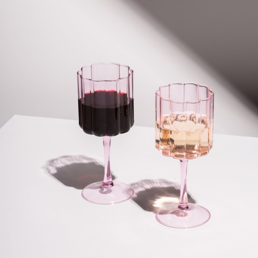 Homewares Fazeek | Fazeek Wave Wine Glasses-Set Of Two