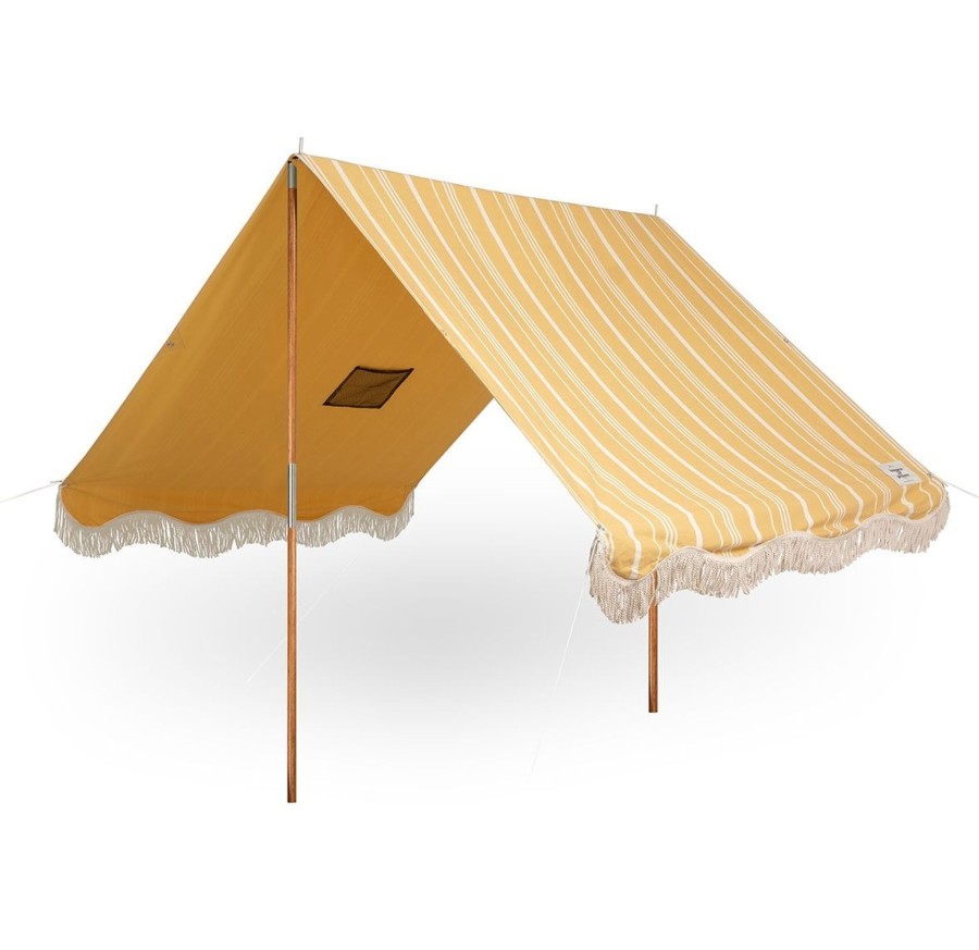 Lifestyle Business & Pleasure Co | Premium Beach Tent-Vintage Yellow Stripe