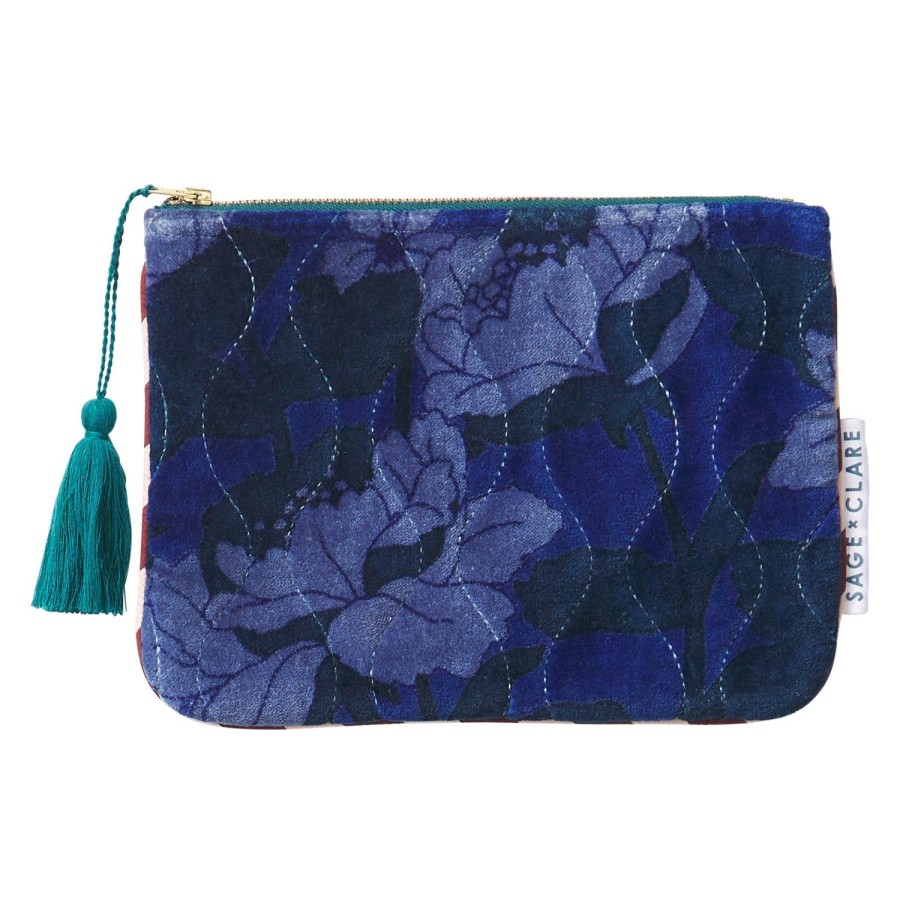 Lifestyle Sage and Clare | Sage X Clare-Bernanda Velvet Pouch-Lapis