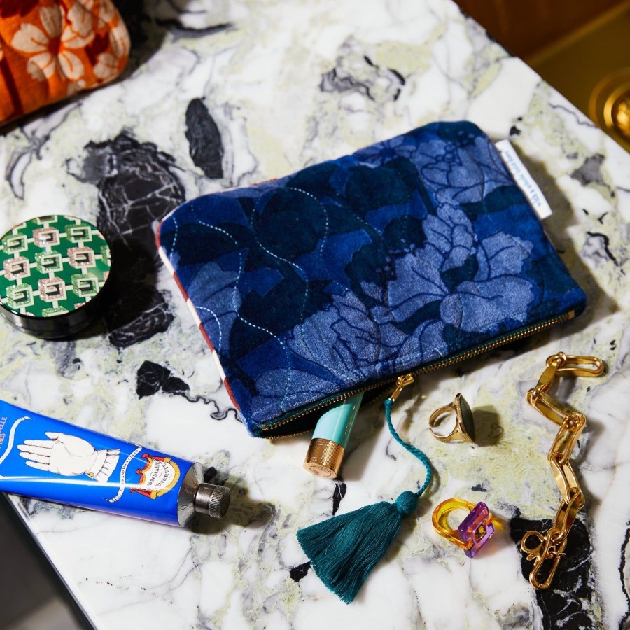 Lifestyle Sage and Clare | Sage X Clare-Bernanda Velvet Pouch-Lapis