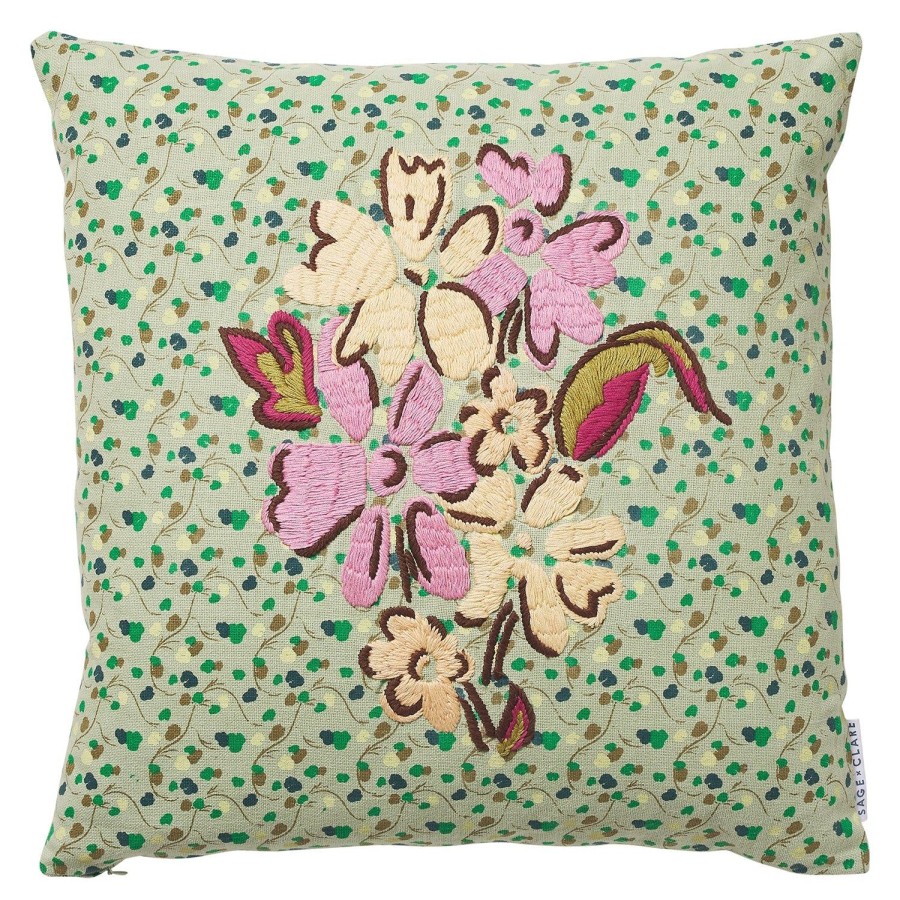 Homewares Sage and Clare | Andie Embroidered Cushion