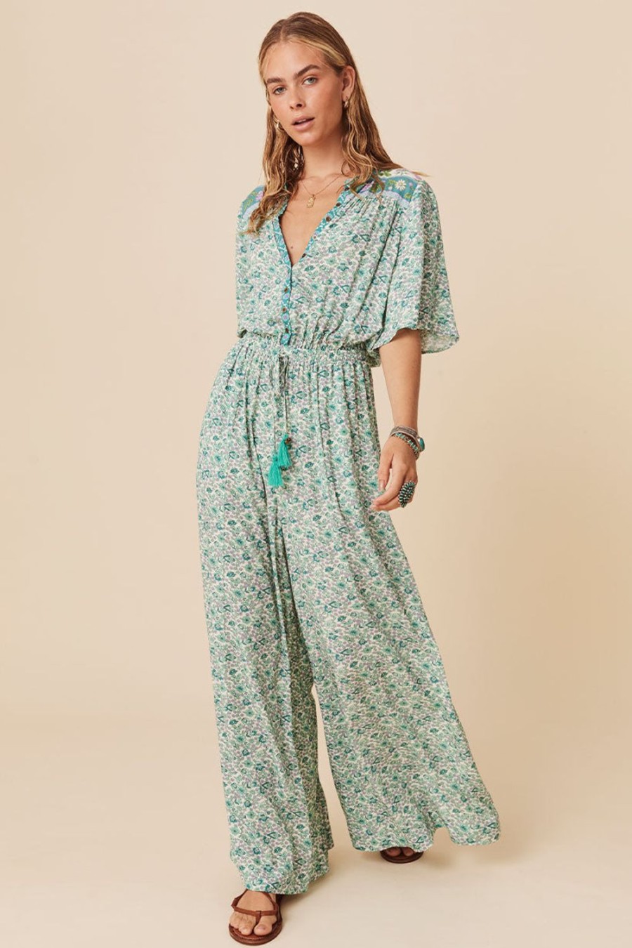 Clothing & Accessories Spell | Spell-Sienna Jumpsuit-Jade