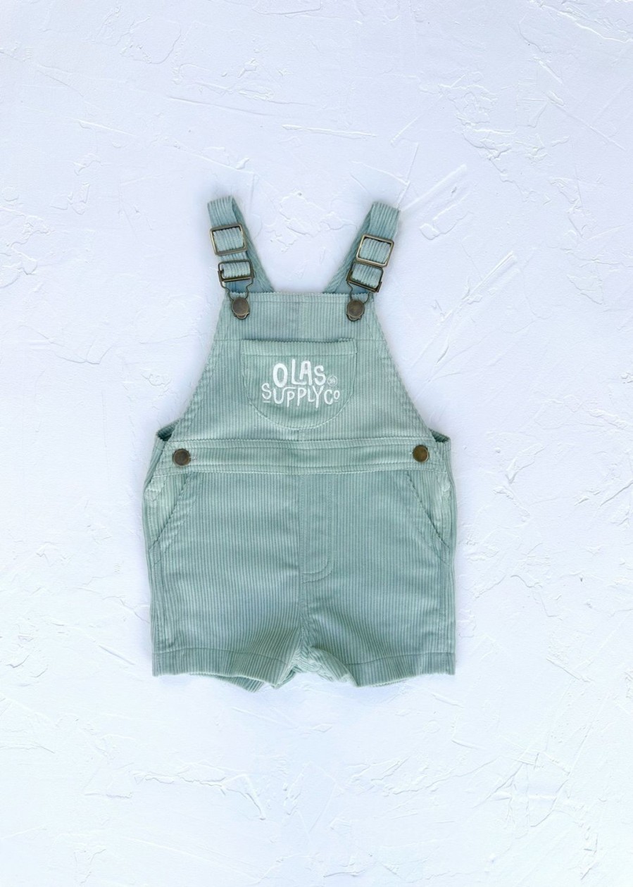 Clothing & Accessories Olas Supply Co | Olas Supply Co-River Overalls-Aqua