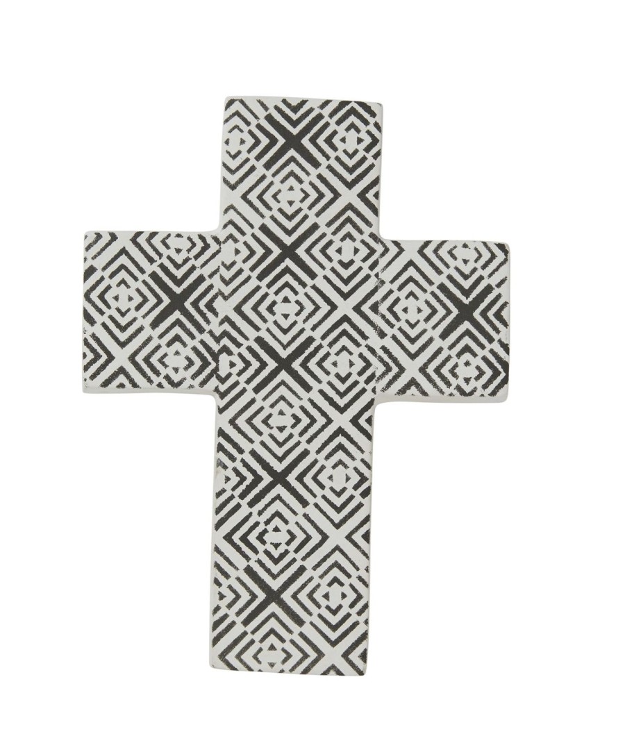 Homewares Amalfi | Amalfi Saint Cross Black/White 15X20Cm