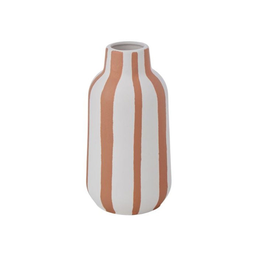 Homewares Amalfi | Emporium Stripe Vase-Terracotta