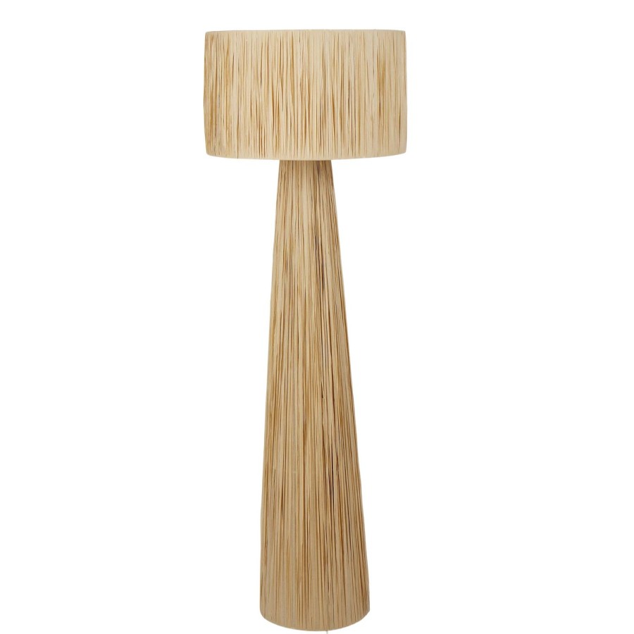 Homewares Amalfi | Amalfi-Raffia Look Floor Lamp