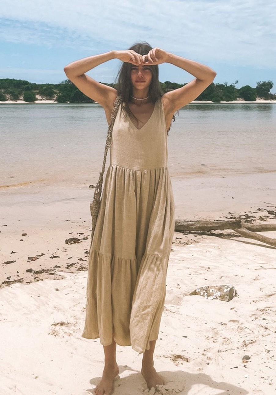 Clothing & Accessories Cabo Gypsy | Cabo-Samara Dress-Almond