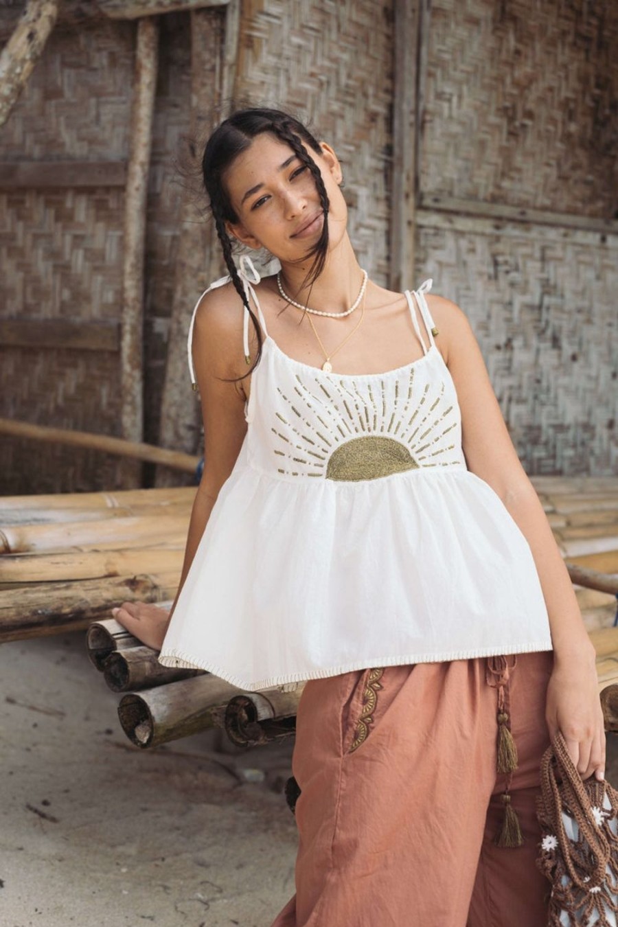 Clothing & Accessories Isla Sol | Isla Sol-Sunrise Cami-White