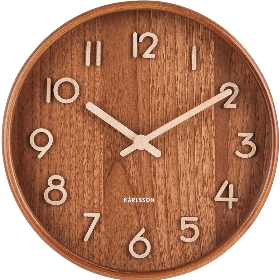 Homewares Amalfi | Karlsson Basswood Wall Clock-60 X 60Cm-Brown