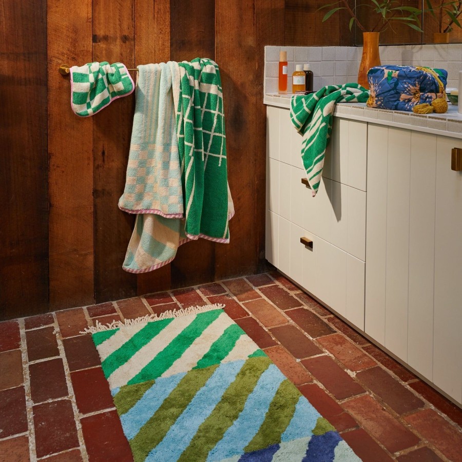 Homewares Sage and Clare | Sage X Clare-Keddie Stripe Bath Runner