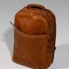 Accessories Aurelius Leather | Aurelius Leather-Hunter Leather Tan Backpack + Laptop Bag