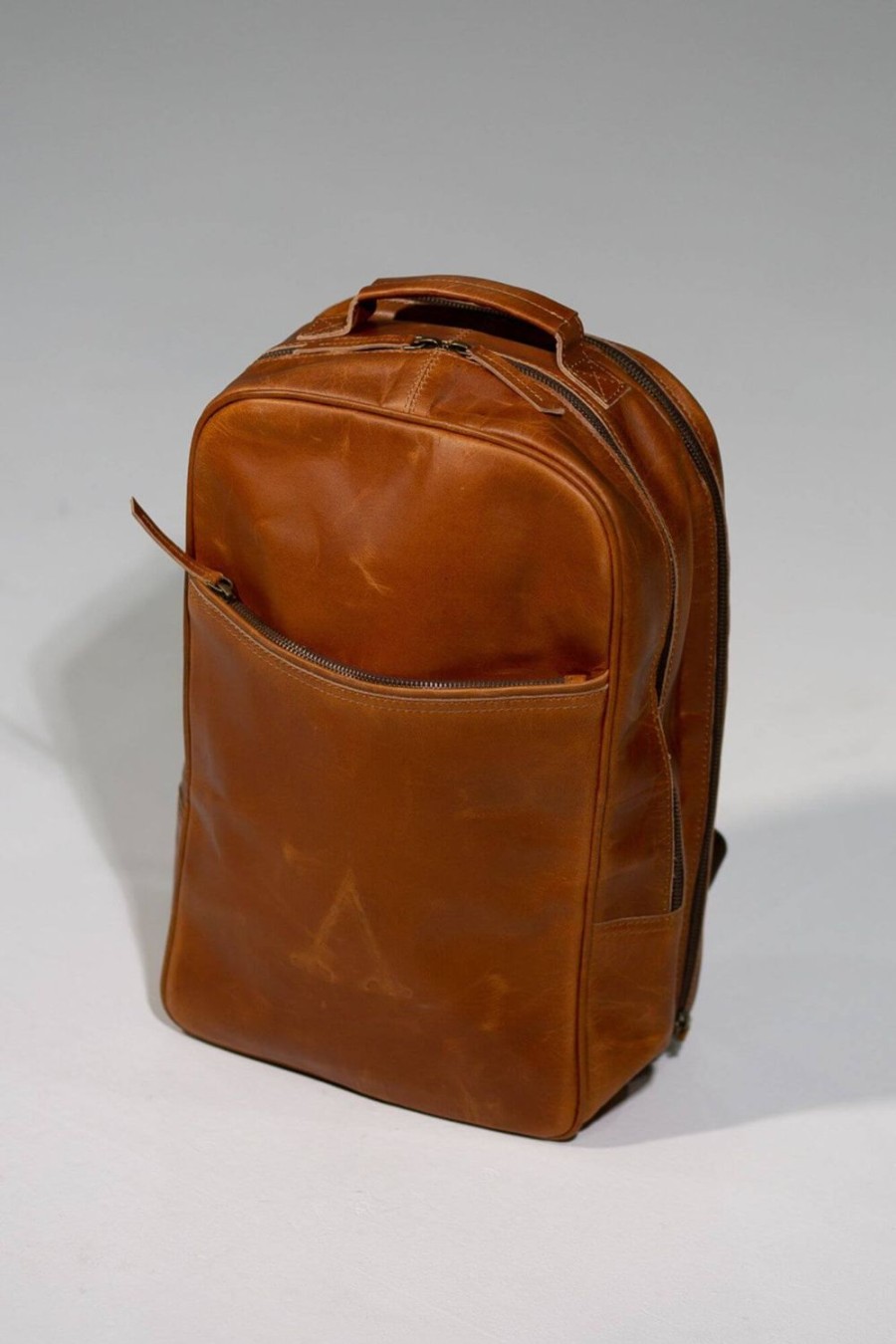 Accessories Aurelius Leather | Aurelius Leather-Hunter Leather Tan Backpack + Laptop Bag