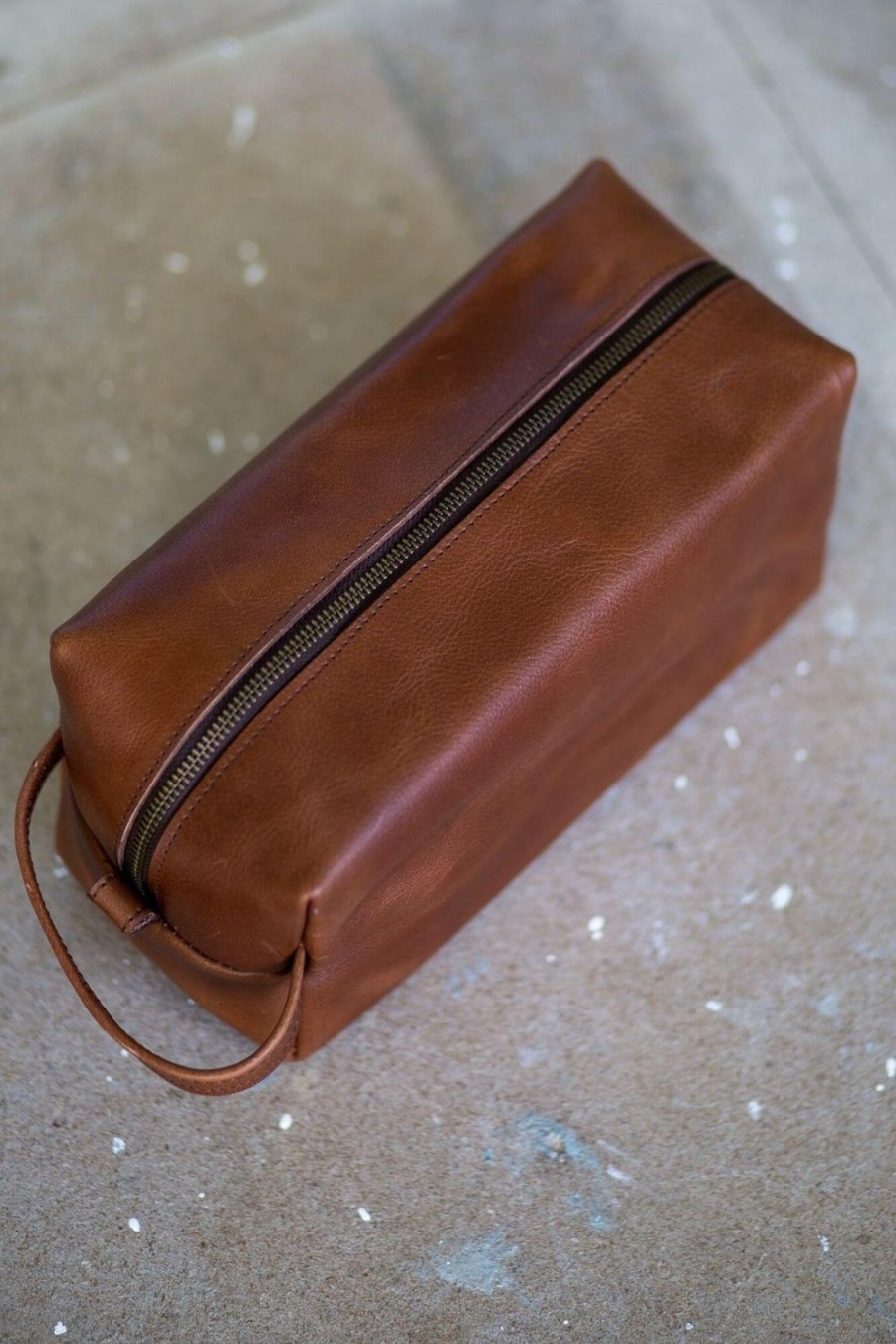 Accessories Aurelius Leather | Aurelius Leather-Tan Toiletry Bag