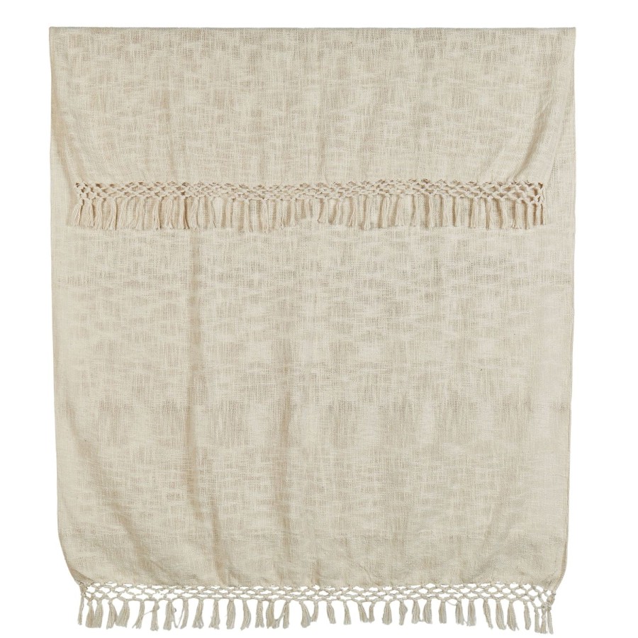 Homewares Amalfi | Amalfi-Cotton Slub Woven Throw-Natural