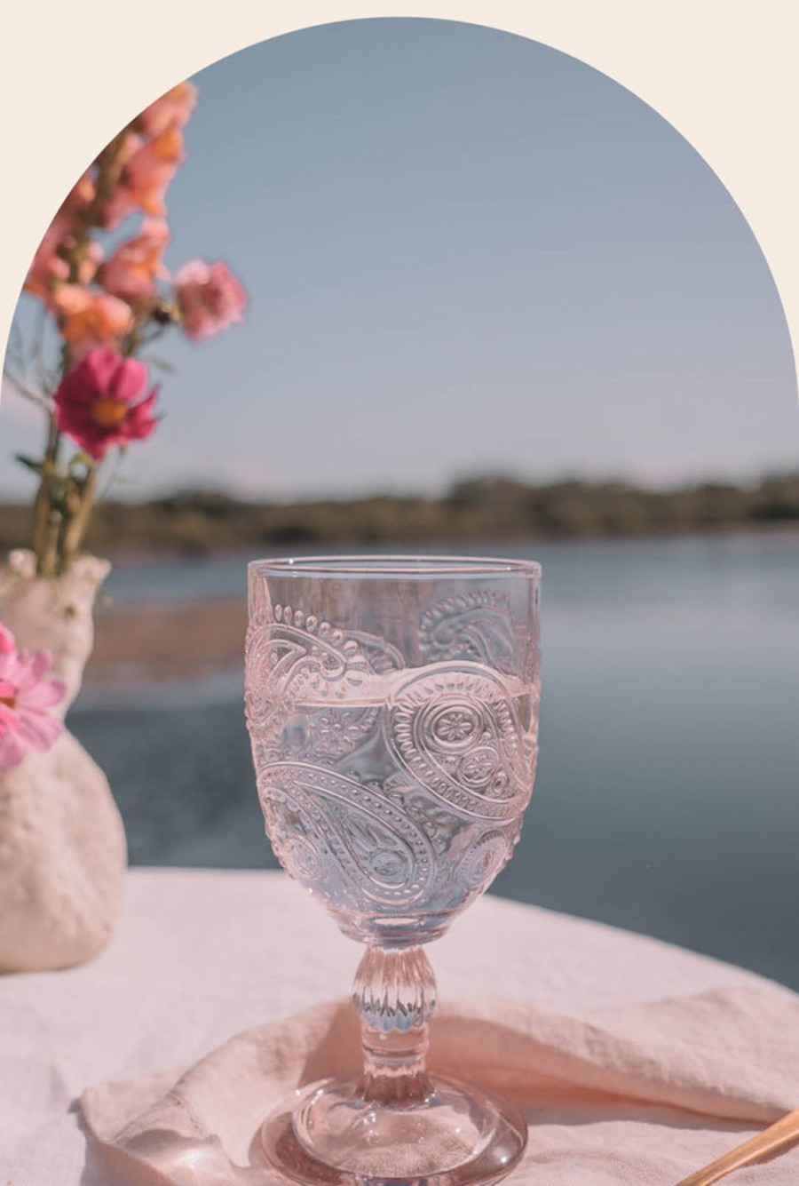 Homewares Wandering Folk | Wandering Folk Goblet Glassware-Set Of 2