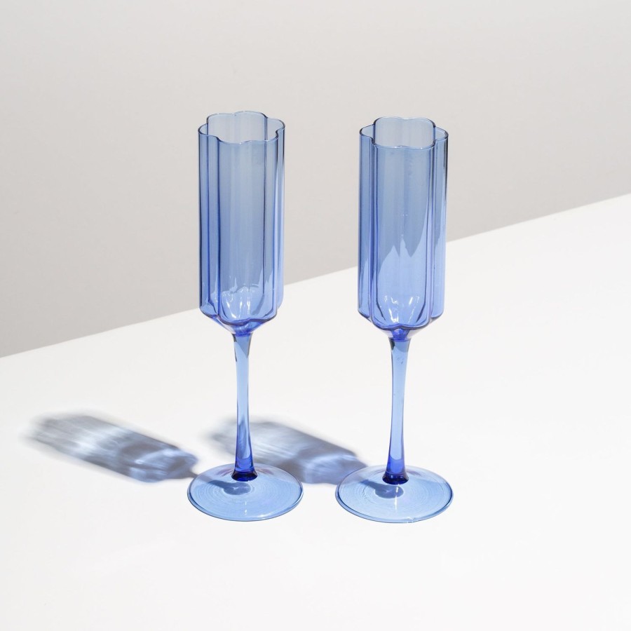 Homewares Fazeek | Fazeek Wave Flute Glasses-Set Of Two