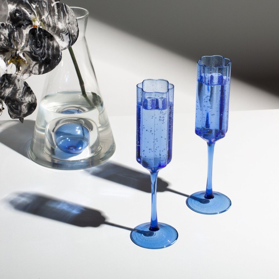 Homewares Fazeek | Fazeek Wave Flute Glasses-Set Of Two