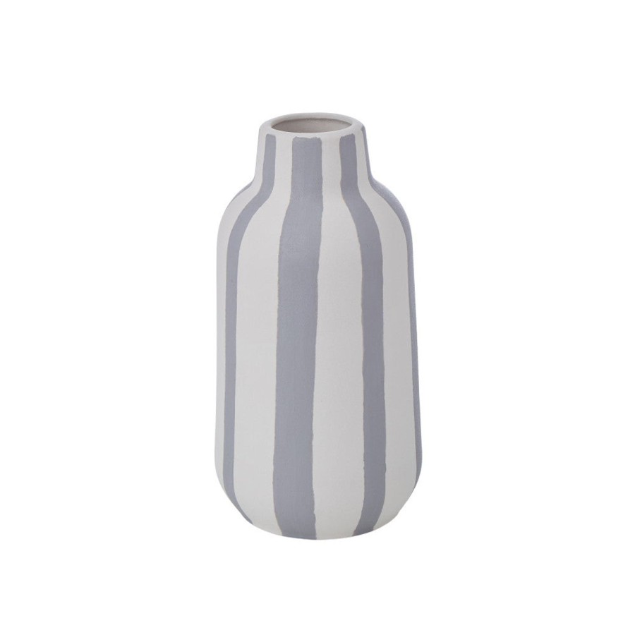 Homewares Amalfi | Emporium Stripe Vase-Blue