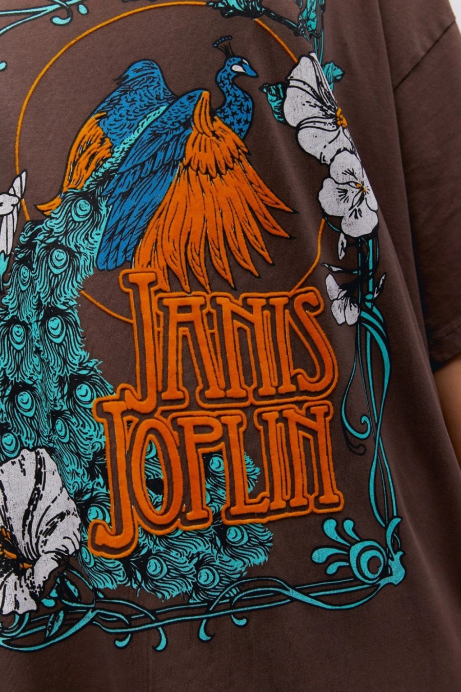 Clothing & Accessories Daydreamer LA | Daydreamer La-Janis Joplin Floral Peacock Tee-O/S