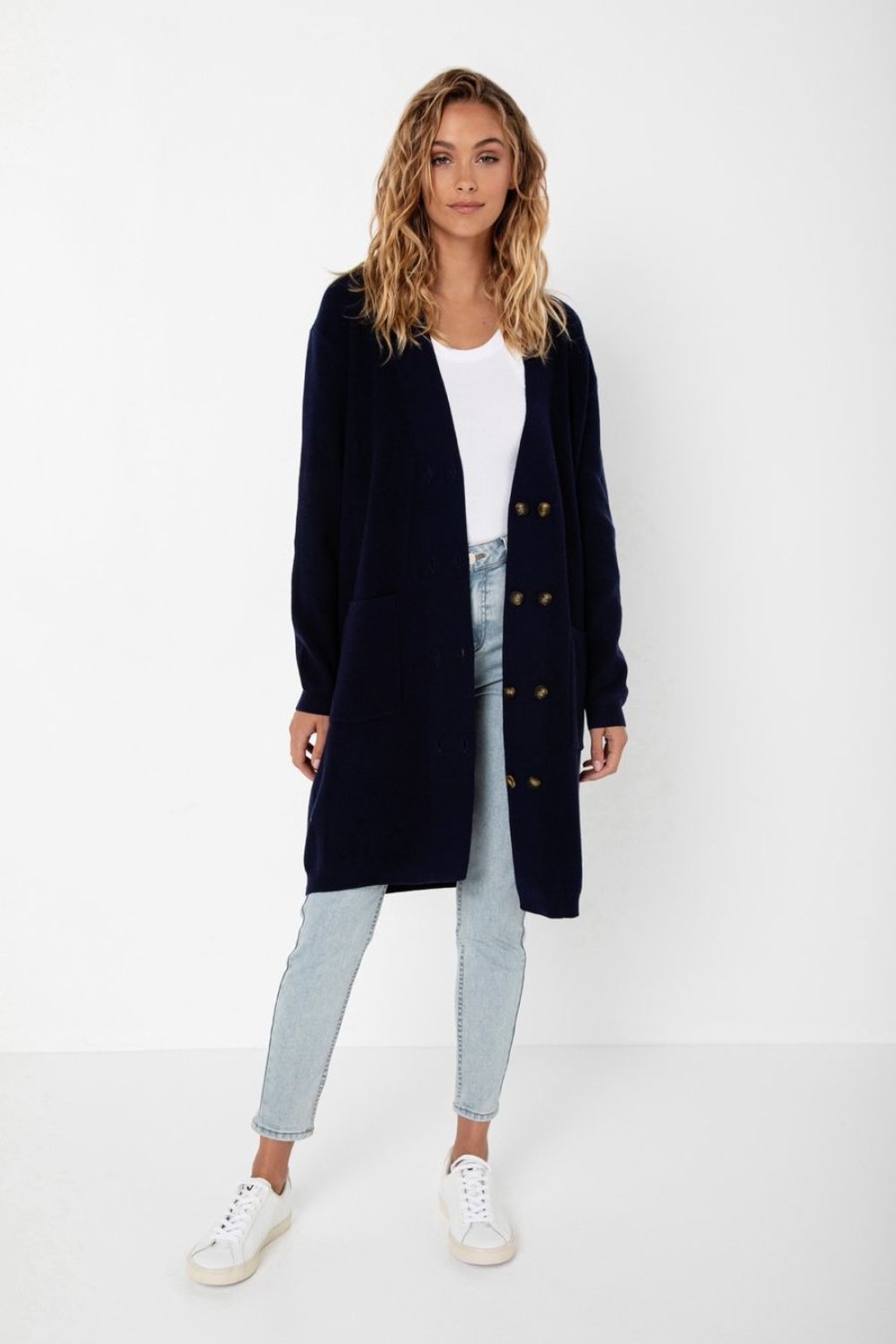 Clothing & Accessories Madison the Label | Vicki Knit Cardigan Navy