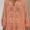 Clothing & Accessories Isla Sol | Isla Sol-Tropis Beach Blouse-Peach