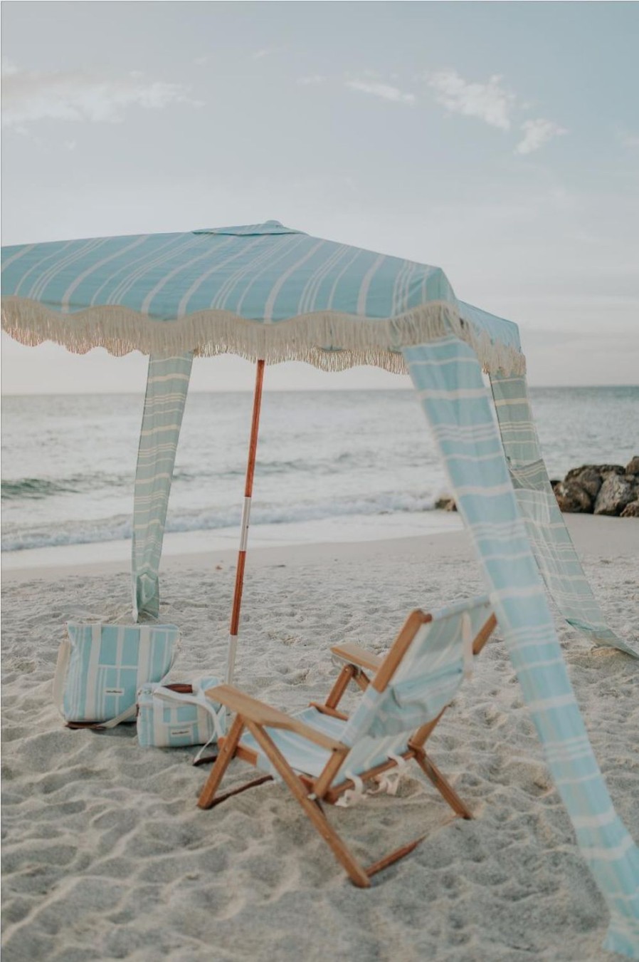 Lifestyle Business & Pleasure Co | Premium Beach Cabana-Vintage Blue Stripe