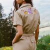 Clothing & Accessories Spell | Spell-Foxglove Embroidered Boilersuit-Khaki