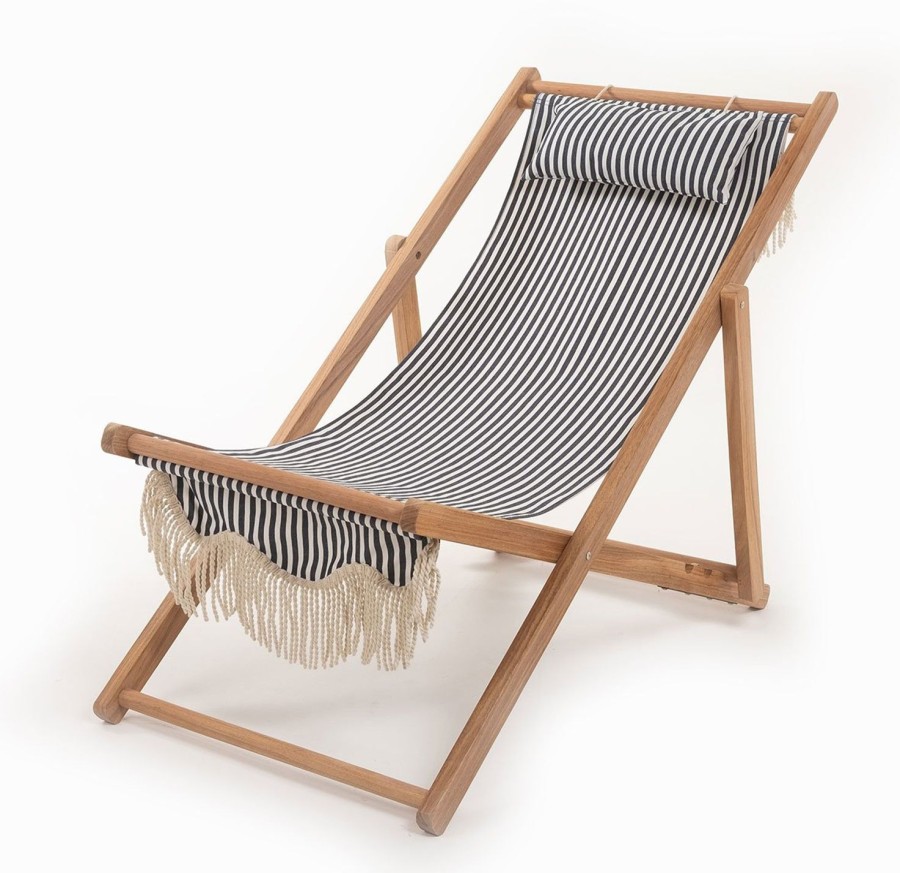 Furniture Business & Pleasure Co | Premium Sling Chair-Laurens Navy Stripe