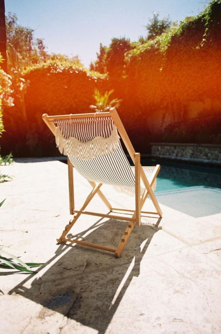 Furniture Business & Pleasure Co | Premium Sling Chair-Laurens Navy Stripe