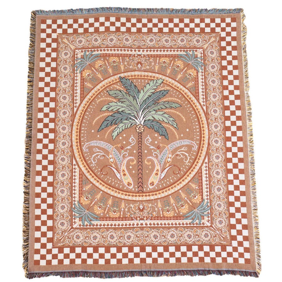 Lifestyle Holliday Home | Holliday Home-Copacabana Woven Picnic Rug / Throw-Tan