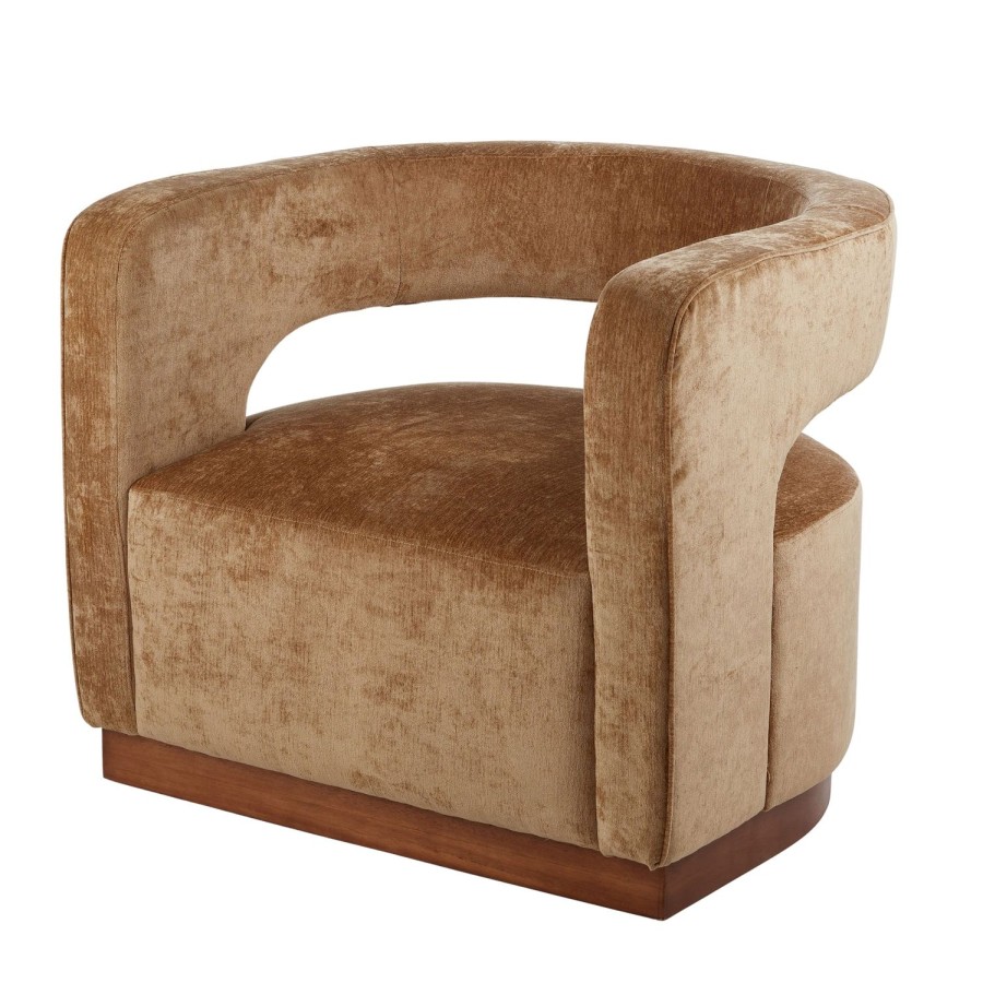 Furniture Amalfi | Grand Designs-Gold Aged Velvet Armchair