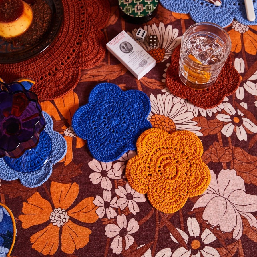 Homewares Sage and Clare | Sage X Clare-Chumo Crochet Coaster Set-Lapis