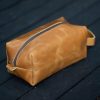 Accessories Aurelius Leather | Aurelius Leather-Light Tan Toiletry Bag