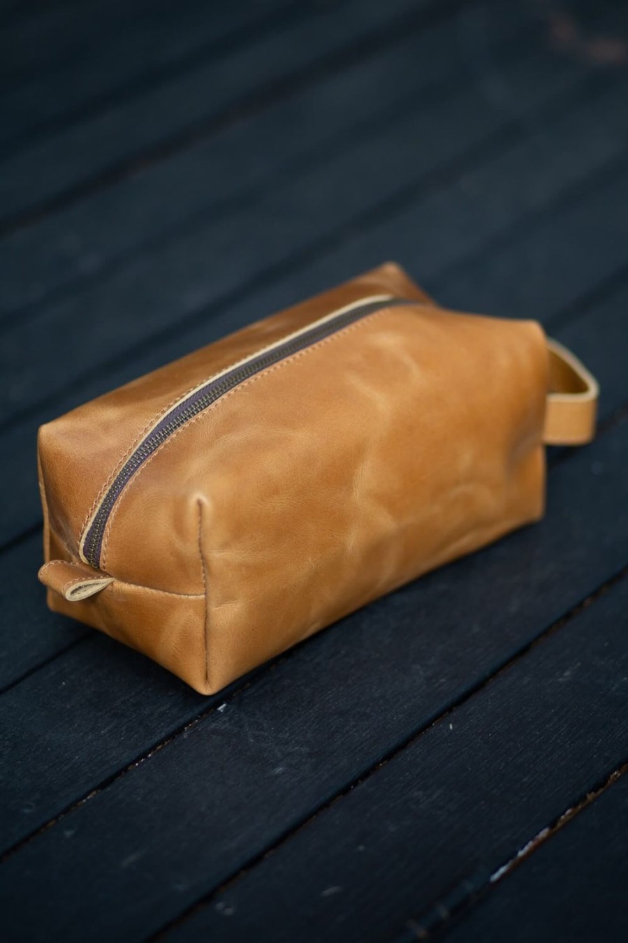 Accessories Aurelius Leather | Aurelius Leather-Light Tan Toiletry Bag