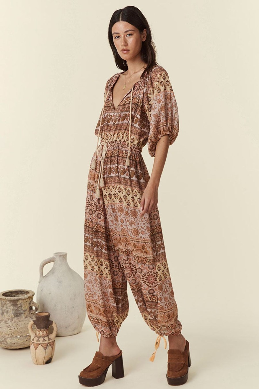 Clothing & Accessories Spell | Spell-Lovers Beach Jumpsuit-Mauve