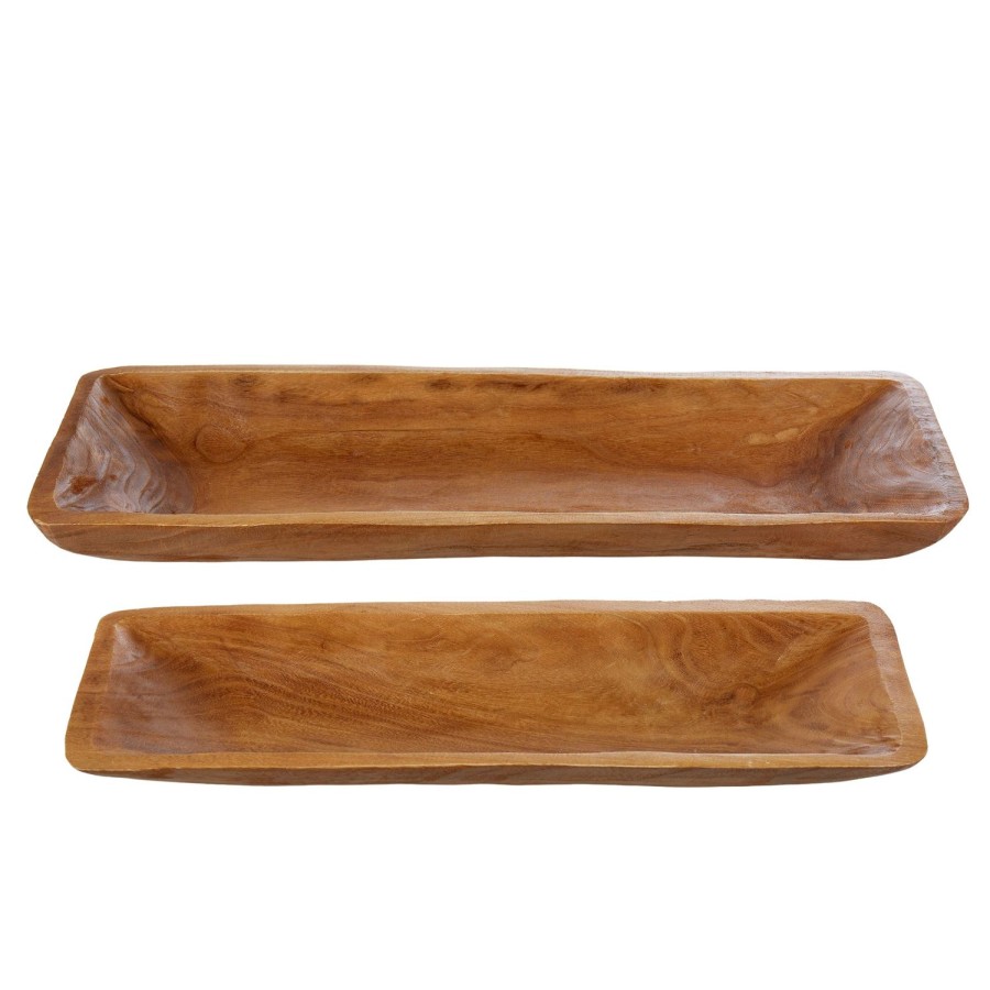 Homewares Amalfi | Amalfi-Wooden Tray Rectangle Collection-Walnut