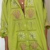 Clothing & Accessories Isla Sol | Isla Sol-Tropis Beach Blouse-Lime