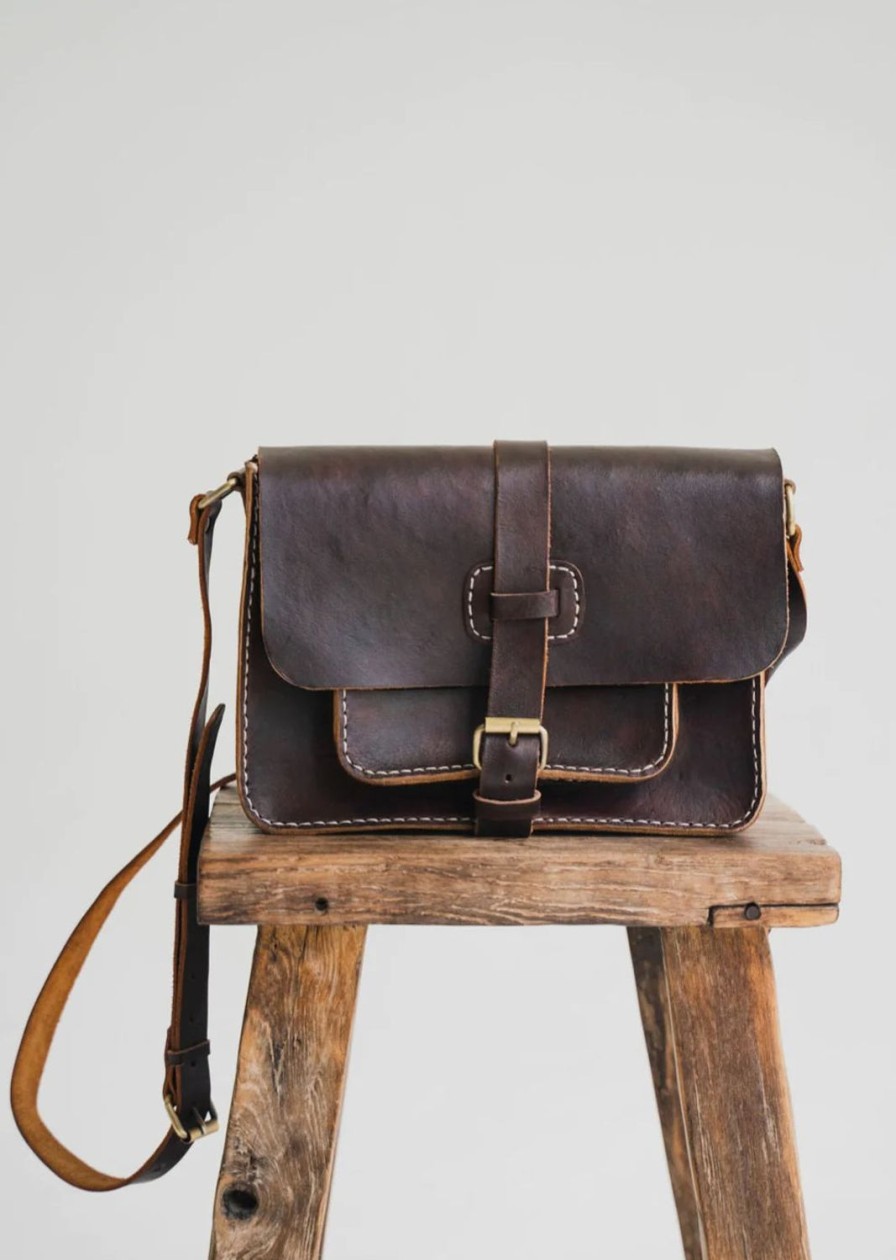 Accessories Hobo and Hatch | Hobo And Hatch-Rising Sun Satchel-Vintage Brown