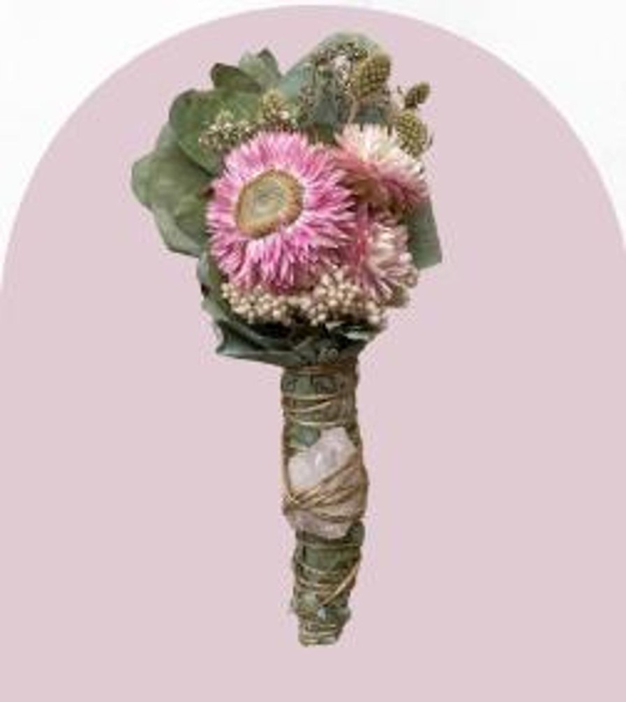 Homewares Folia Fleur | Love Smudge Stick-Rose Quartz