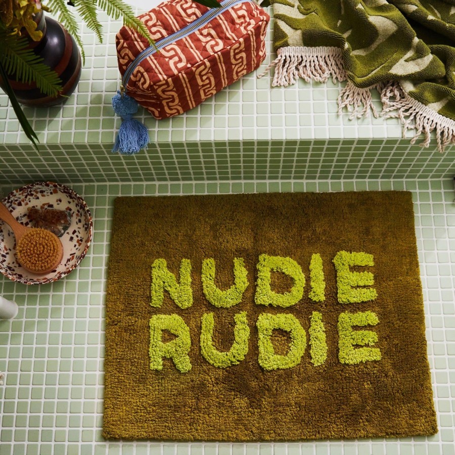 Lifestyle Sage and Clare | Sage X Clare-Nudie Rudie Mini Bath Mat-Artichoke