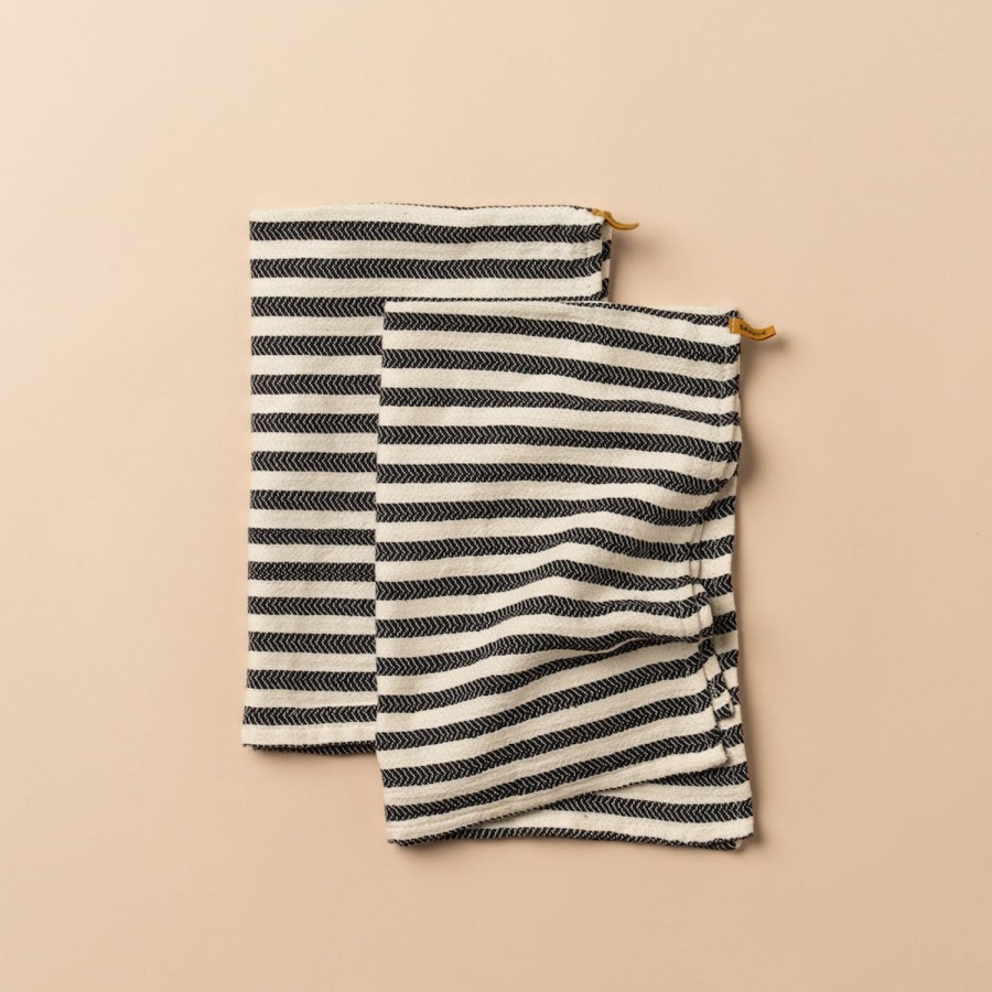 Homewares Saarde | Saarde Candy Stripe Cotton Tea Towel