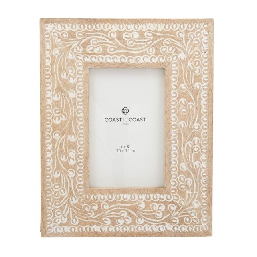 Homewares Coast to Coast Home | Tiare Wood-Rectangle Frame-White Wash