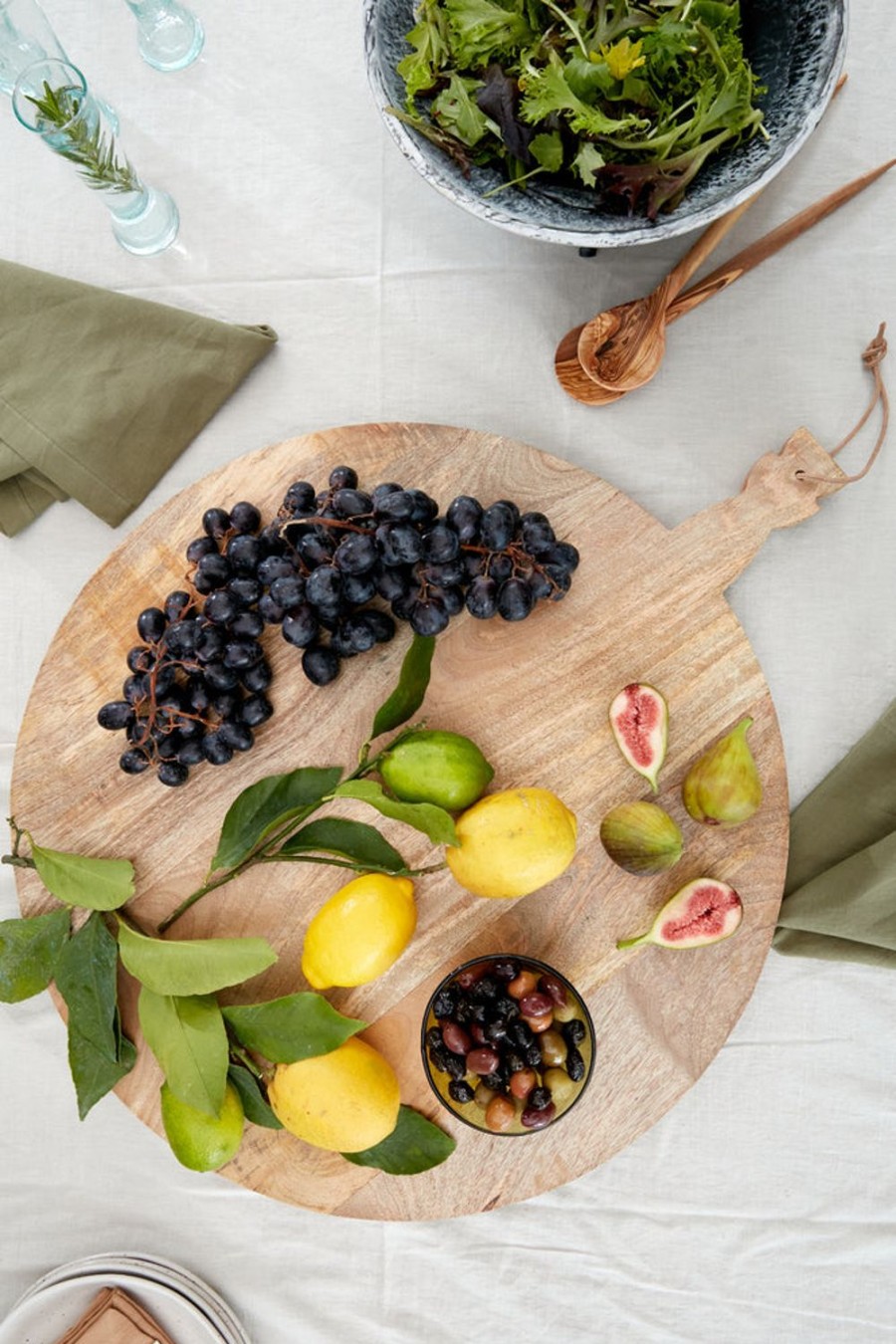 Homewares Saarde | Saarde-Olive Wood-Salad Spoon Set