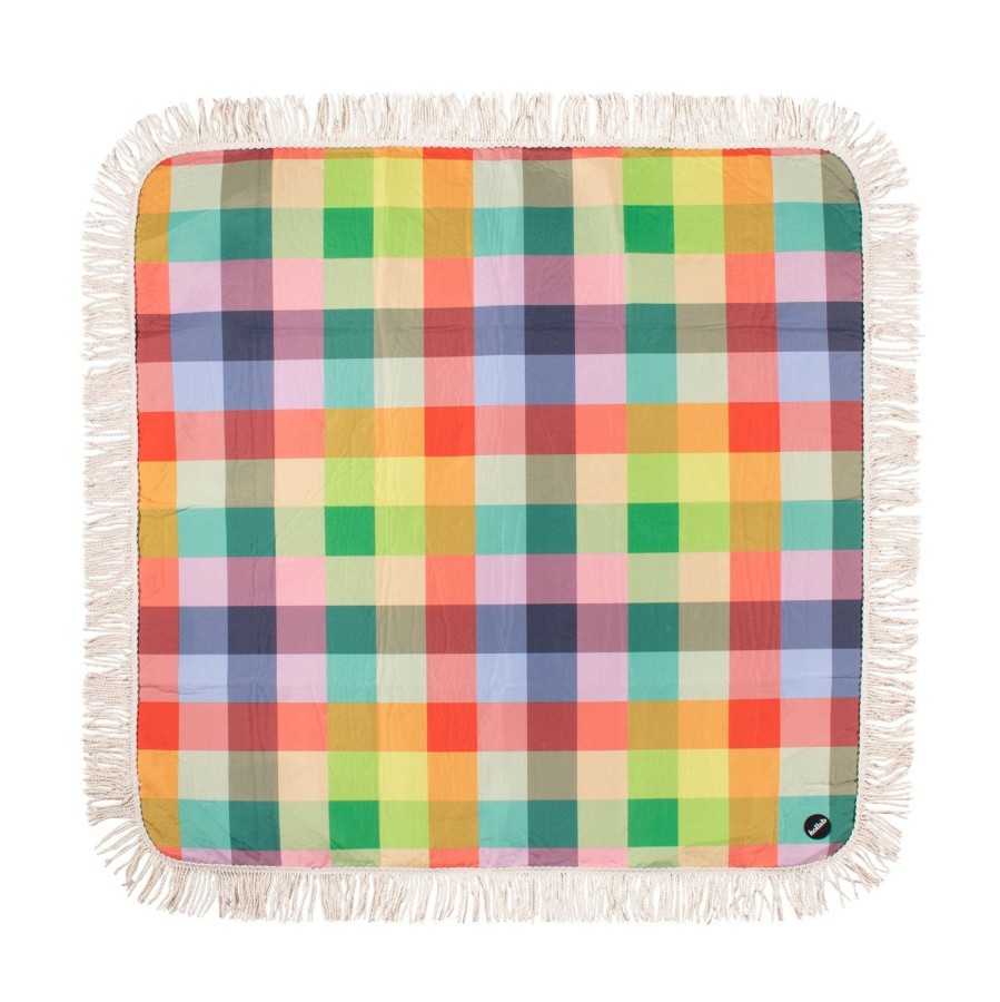 Lifestyle Kollab | Kollab / Sage X Clare-Holiday Fringed Medium Picnic Mat-Aida