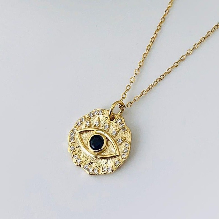 Accessories Sun Soul | Sun Soul-Evil Eye Pendant Necklace