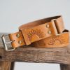 Accessories Hobo and Hatch | Hobo And Hatch-Rising Sun Belt-Vintage Tan