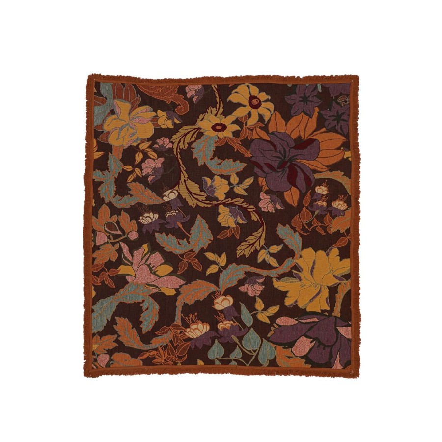 Homewares Wandering Folk | Wandering Folk Throw Rug-Flora Plum