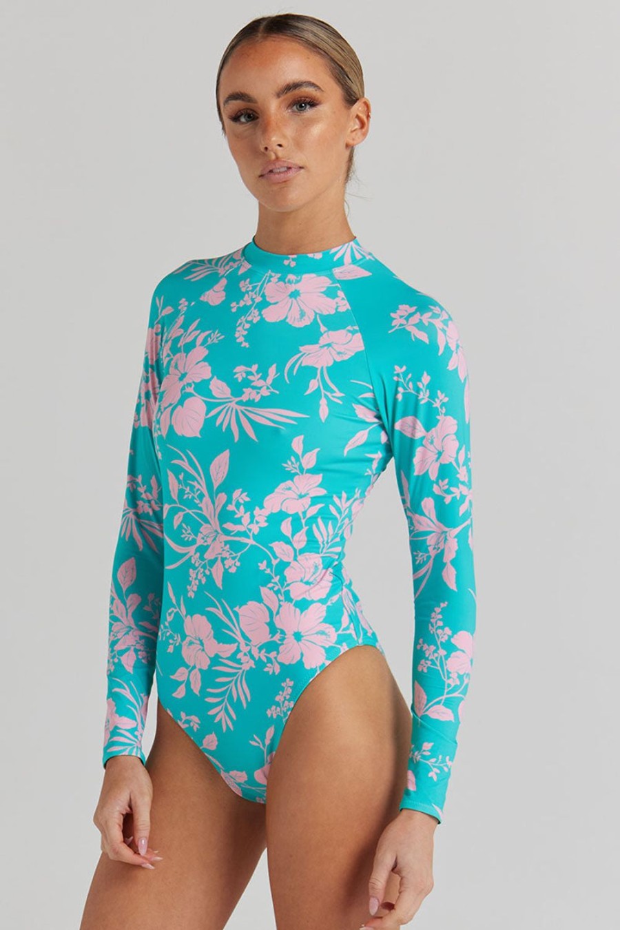 Clothing & Accessories Poolside Paradiso | Poolside Paradiso-Aloha Long Sleeve One Piece