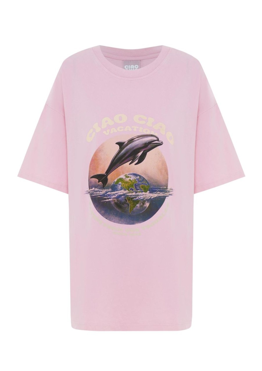 Clothing & Accessories Ciao Ciao Vacation | Ciao Ciao Vacation-Flying From Our Troubles-Oversized Tee