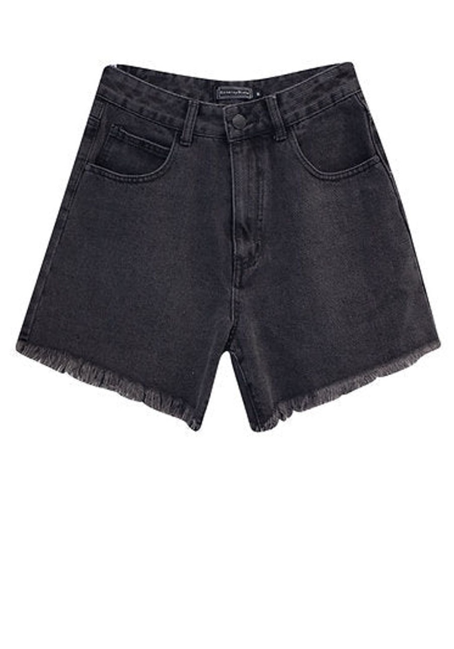 Clothing & Accessories Country Denim | Cut Off Denim Shorts-Black